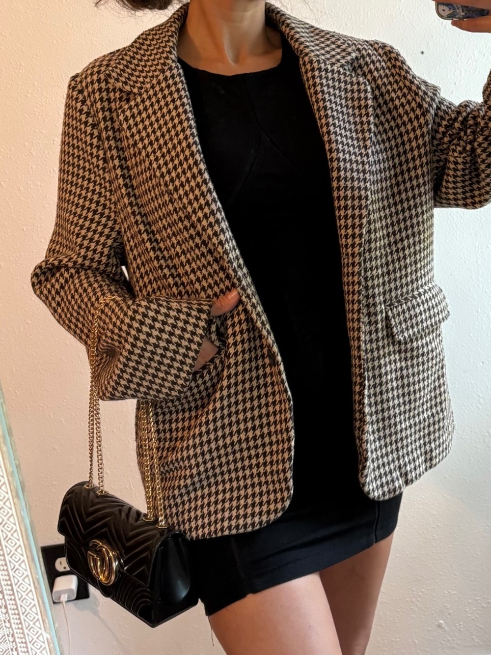 Herringbone Oversized menswear inspired blazer